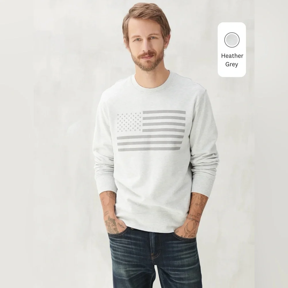 Lucky Brand 100% Cotton USA Flag Crewneck | men’s large